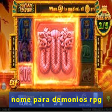 nome para demonios rpg