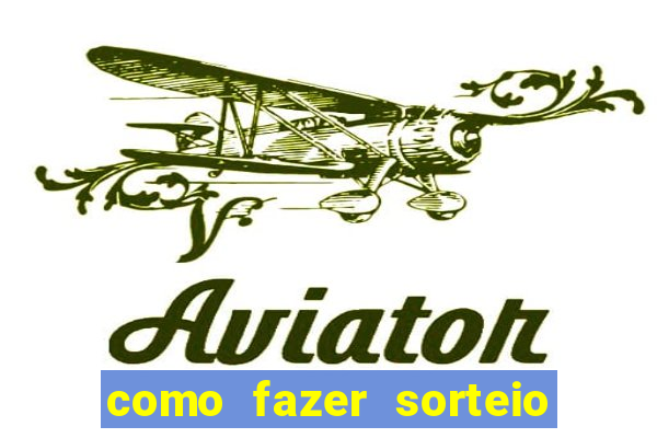 como fazer sorteio de cores online