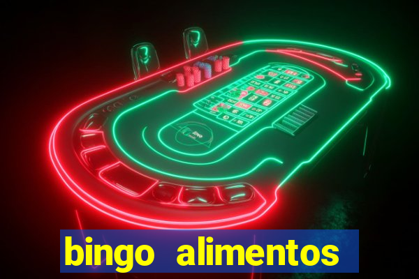 bingo alimentos para imprimir