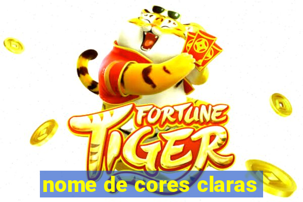 nome de cores claras