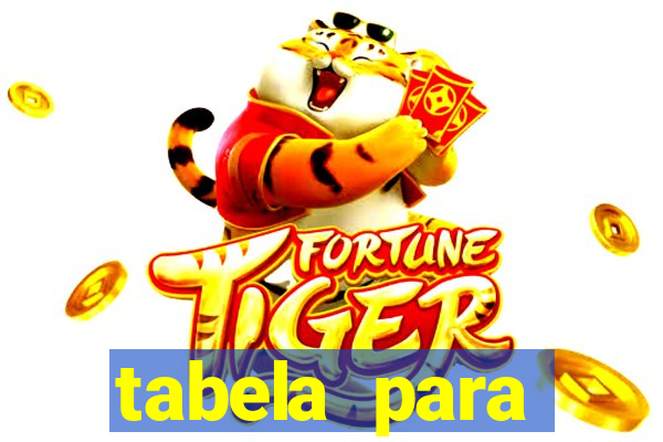 tabela para misturar cores