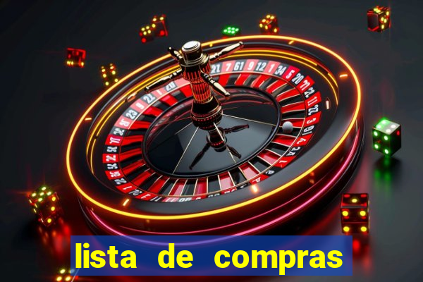 lista de compras para 2 pessoas