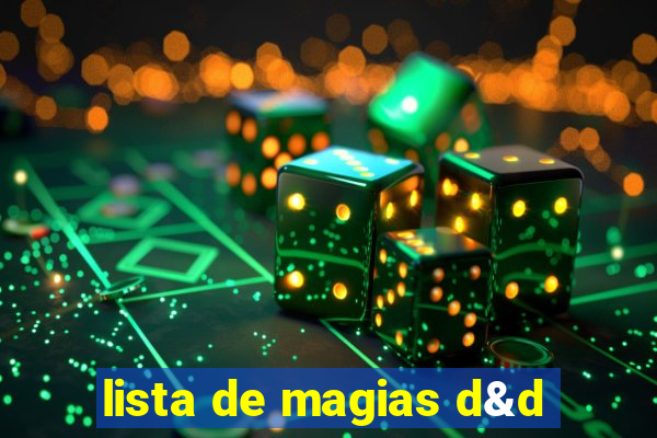 lista de magias d&d