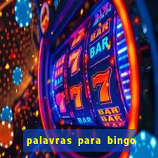 palavras para bingo de cha de lingerie