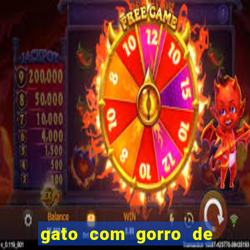 gato com gorro de natal meme