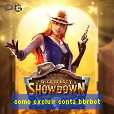 como excluir conta bbrbet